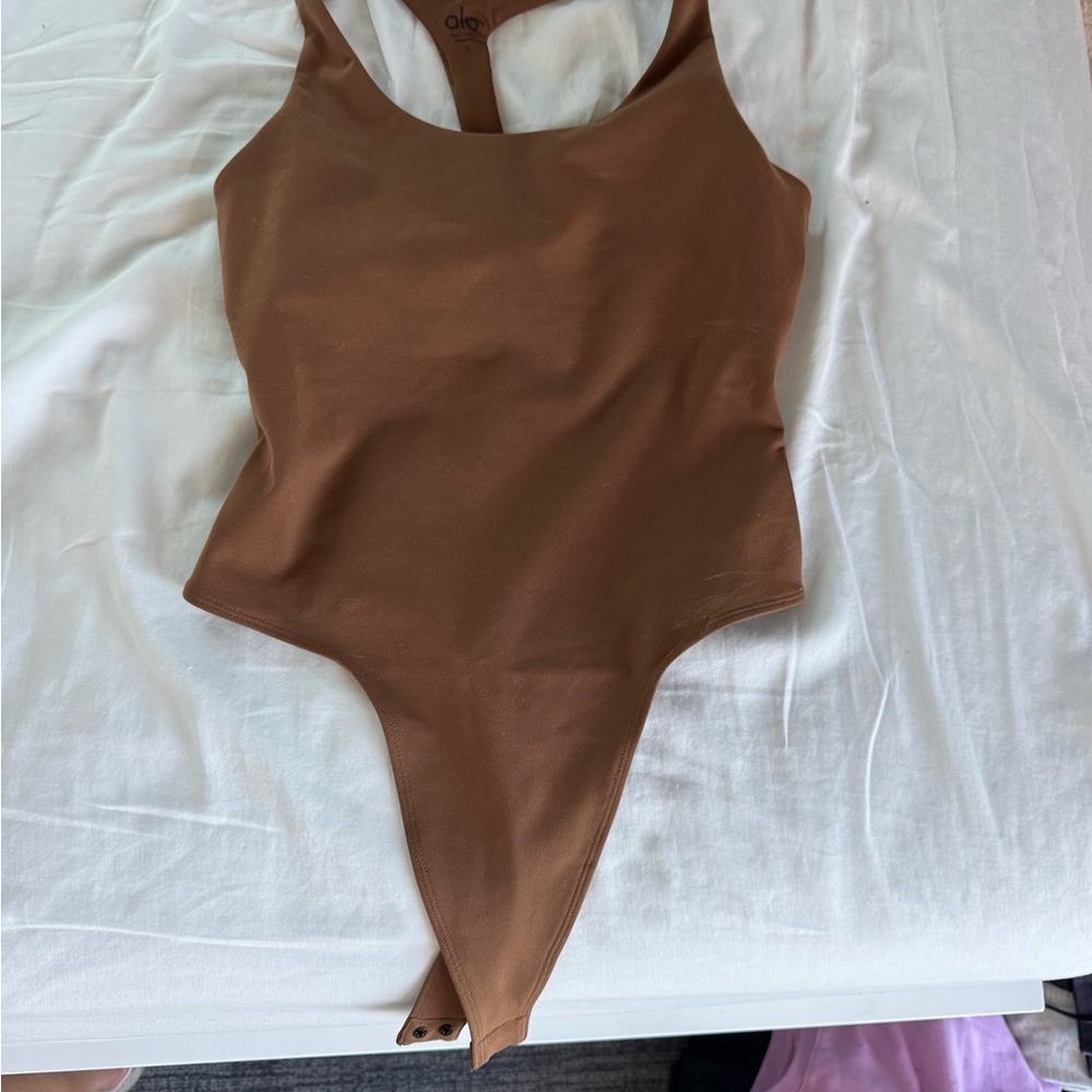 ALO Yoga Brown Lined Bodysuit
